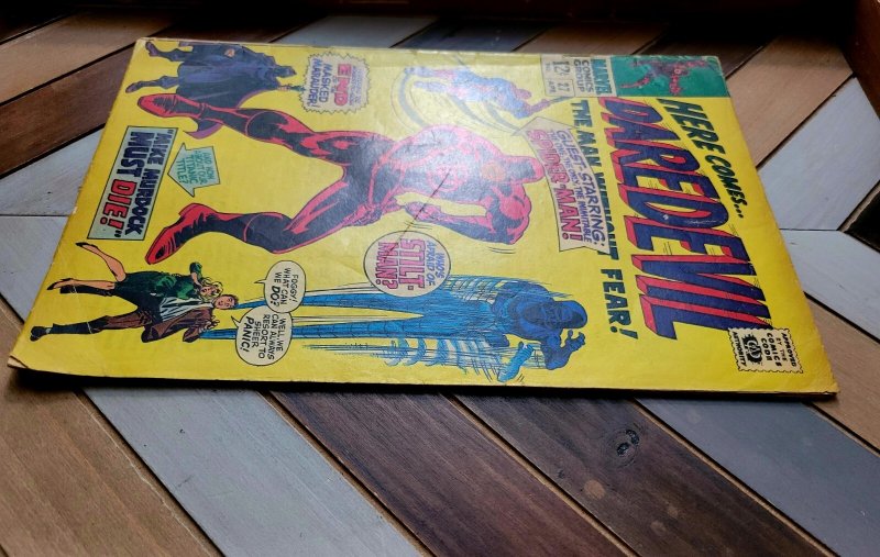 Daredevil #27 GD/VG (Marvel 1967) SPIDER-MAN, MASKED MARAUDER & STILT-MAN Appear