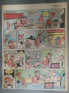 The Flintstones Sunday Page by Hanna-Barbera from 5/7/1966 Tabloid Size Page !