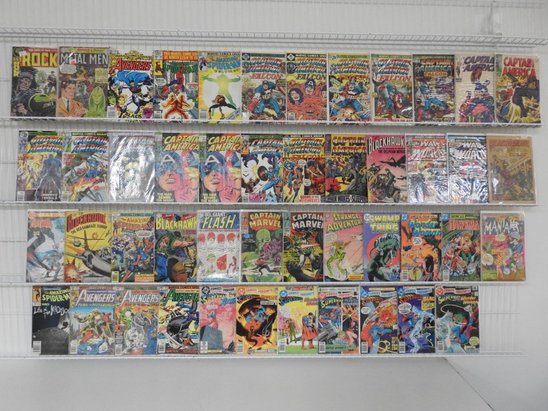 Lot of 47 Low Grade Reader Comics W/ Captain America, Captain Marvel, +More!