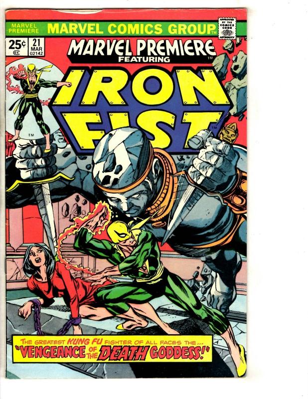 Marvel Premiere # 21 VF Comic Book Feat. Iron Fist Kung Fu 1st Misty Knight J290