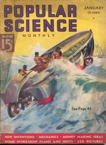 Popular Science 1/1937-Edgar F Wittmark-pulp thrills-La Brea-VG