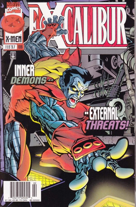 Excalibur #106 (Newsstand) VF ; Marvel | Ben Raab Colossus