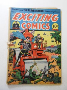 Exciting Comics #35 (1944) GD+ Condition cover detached