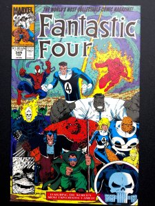 Fantastic Four #349 (1991) -[KEY] Iconic Punisher, Ghost Rider &Wolverine Cvr VF