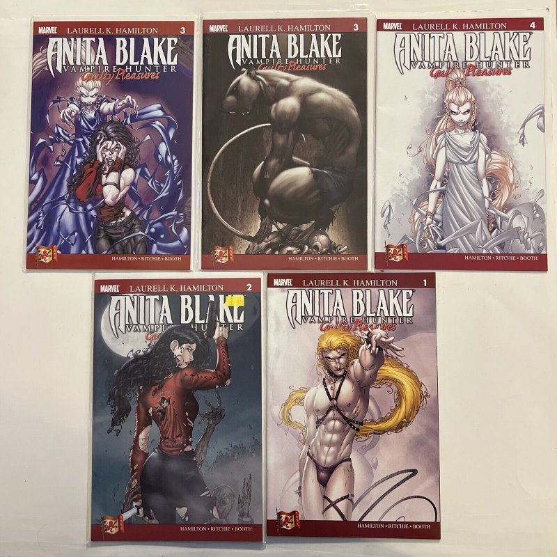 Anita Blake Vampire Hunter Guilty Pleasures #1-4 + #3  (5 Marvel Comic) See Pics 