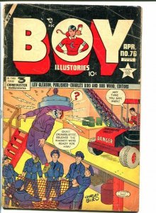 BOY COMICS #76-giant magnet cover-Golden Age G