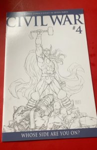 Civil war #4 Micheal turner Thro sketch variant