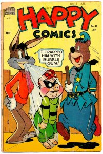 HAPPY COMICS #32 (Jul 49) 4.0 VG  FRANK FRAZETTA on BRUNO BEAR + 2 text Illos!