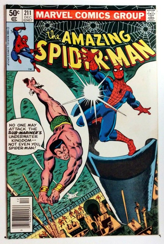 Amazing Spider-Man #211 NEWSSTAND, Namor appearance 