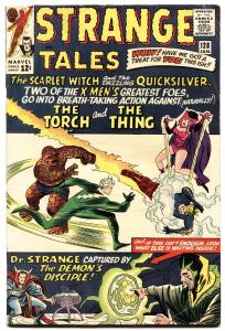 STRANGE TALES #128-JACK KIRBY-HUMAN TORCH-SILVER AGE-MARVEL FN+