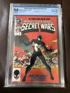 Marvel Super Heroes Secret Wars #8 (1984) CGC 9.8 White Pages  Zeck  Venom