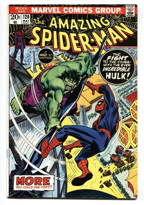 Amazing Spider-man #120 1973- Hulk Battle issue-  VF+