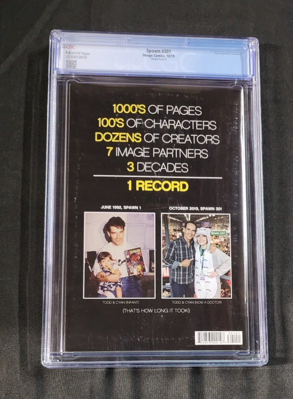 Spawn #301 - Variant Cover E by Clayton Crain (CGC 9.4) 2019