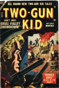 TWO-GUN KID #21-RUSS HEATH-DOUG WILDEY-STAN LEE-1955-ATLAS PRE-CODE KID COLT