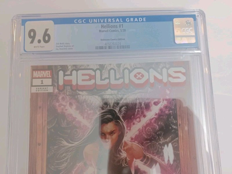 Hellions #1 Unknown Comics Edition - Psylocke - 2020 - CGC 9.6
