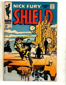 Nick Fury Agent Of Shield # 7 VF Marvel Comic Book Avengers Steranko Cov JF23