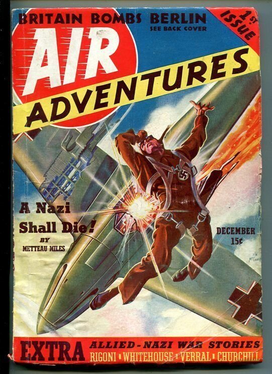 AIR ADVENTURES-#1-DEC 1939-AVIATION EXPLOSION-SOUTHERN STATES PEDIGREE-fn-