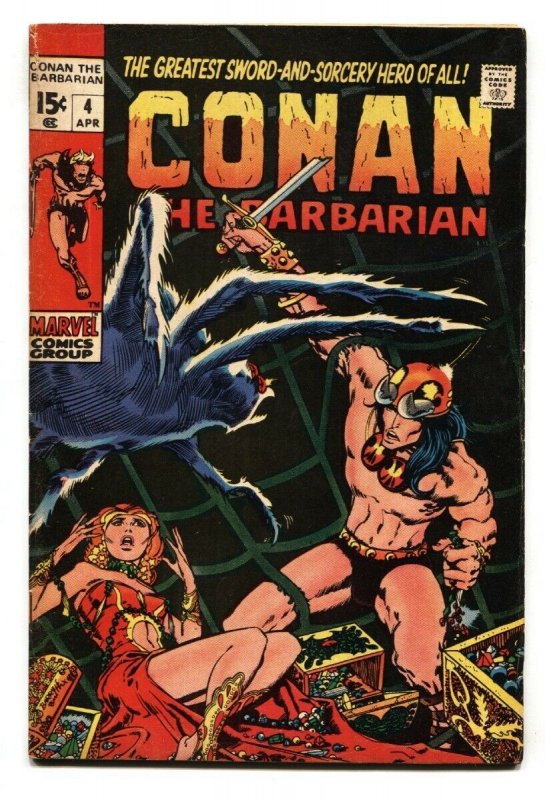 Conan The Barbarian #4 1971-Barry Smith VG Marvel 