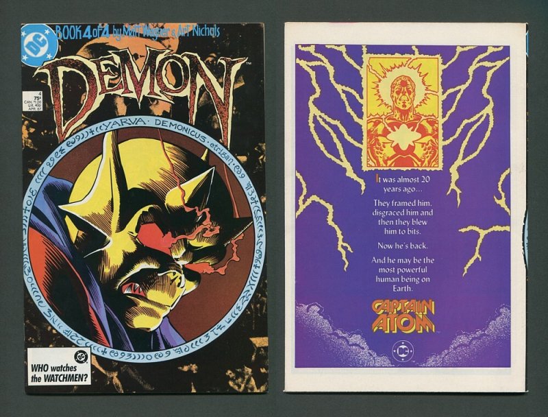 Demon #1  #2  #3  #4 (COMPLETE SET) / 9.0 VFN/NM   1987