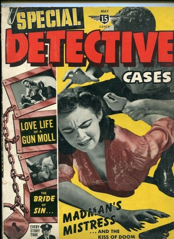 SPECIAL DETECTIVE CASES May 1942-GUN MOLL-SEX ORGIES--SLAVE MASTER VG