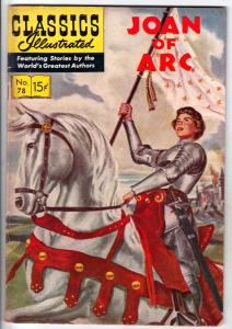 Classics Illustrated #78 (Sep-55) FN/VF+ Mid-Grade Joan of Arc