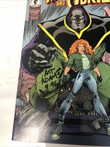 Monkeyman And O’brien (1996) # 1 (VF/NM) Variant Dark Horse • Signed Art Adams