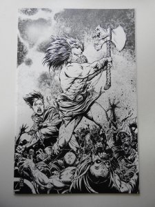 Barbaric #1 B&W Virgin Variant