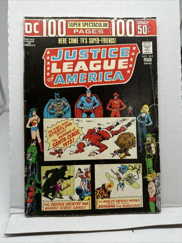 JUSTICE LEAGUE OF AMERICA #110 (1974)-2ND APP JOHN STEWART- BRONZE AGE DC-