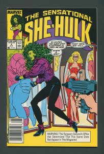 She-Hulk #4  /  9.4 NM - 9.6 NM+   Newsstand  August 1989