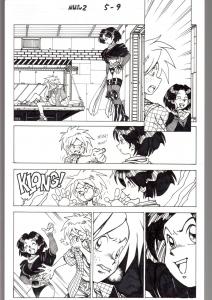 NINJA HIGH SCHOOL V.2 #5 PG 9-ANIME-ORIGINAL ART-BEN DUNN-COMIC BOOK-NHS