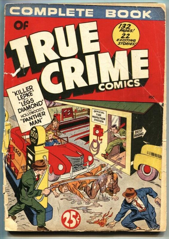 Complete Book of True Crime nn-Crime Does Not Pay #22, #24-RARE Giant comic