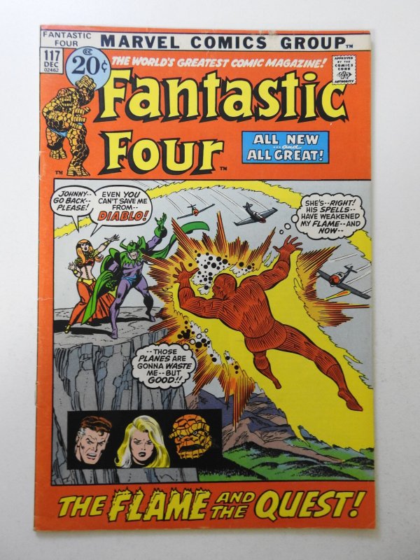 Fantastic Four #117 (1971) VG+ Condition cover detached bottom staple