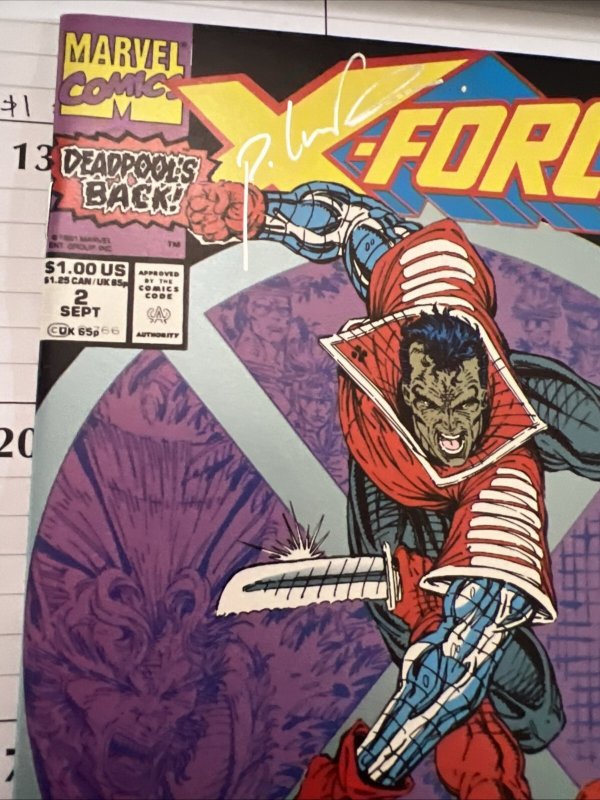 X-Force # 2 Signed by Rob Liefeld - 1st Weapon X Garrison Kane NM- Cond