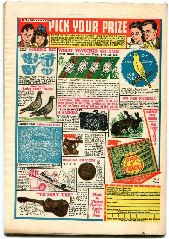 HA HA COMICS #38 1947-HUNTING COVER-MONKEY COMIC STRIP VG/FN