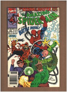 Amazing Spider-man #338 Newsstand Marvel 1990 RETURN SINISTER SIX VF/NM 9.0