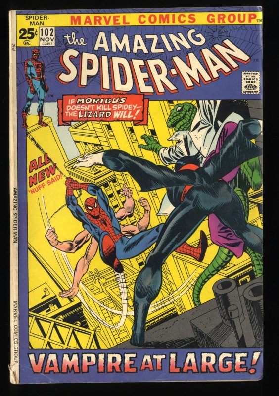 Amazing Spider-Man #102 VG+ 4.5 2nd Appearance Morbius!