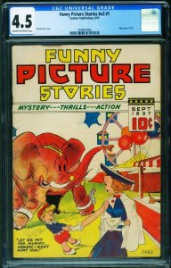 Funny Picture Stories Vol. 2 #1 CGC 4.5 1937 Charles Biro-Super rare comic 21...