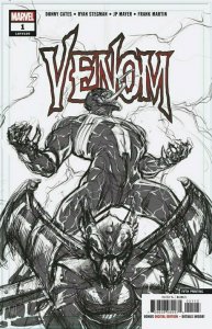 ??️ VENOM #1 FIFTH PRINTING ?️? B&W sketch  RYAN STEGMAN ??️ 27 crain skan