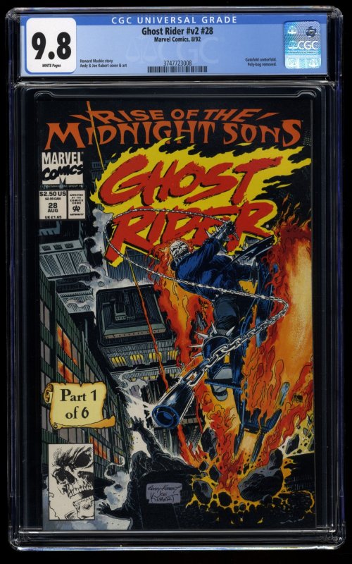 Ghost Rider (1990) #28 CGC NM/M 9.8 White Pages 1st Midnight Sons!