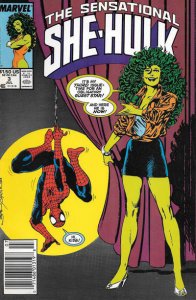 Sensational She-Hulk, The #3 (Newsstand) FN ; Marvel | John Byrne Spider-Man
