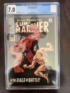Sub-Mariner #8 (1968) - Thing V Namor - Iconic Cover! CGC 7.0!