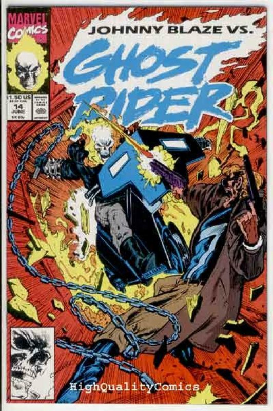 GHOST RIDER #11 12 13 14 , NM+, Johnny Blaze, Texeira, Blood, 1990, glows