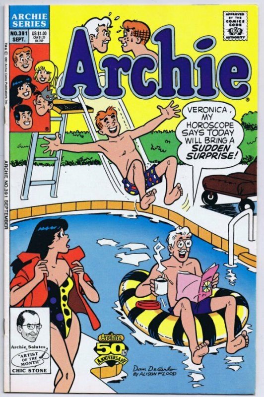 Archie #381 ORIGINAL Vintage 1990 Archie Comics GGA Good Girl Art