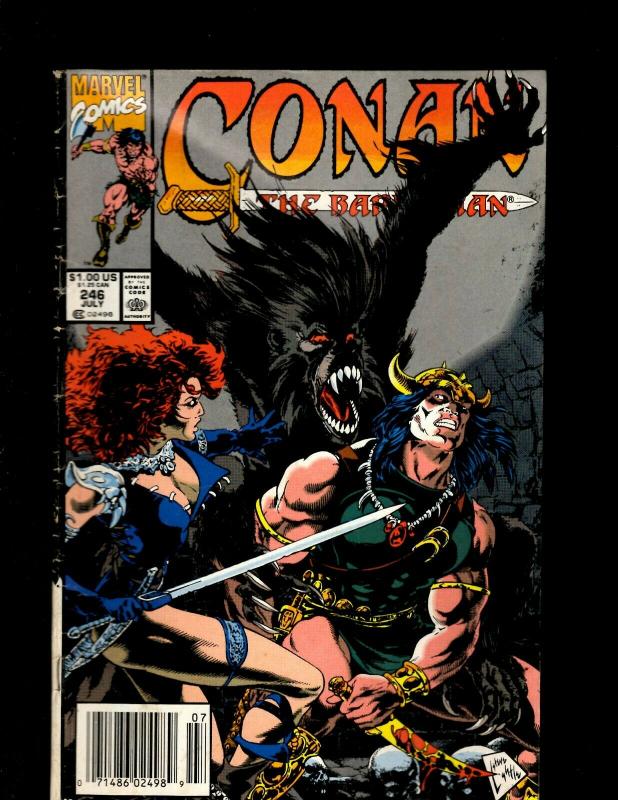 12 Conan Marvel Comic Books #217 218 220 221 222 225 243 246 248 249 250 J369