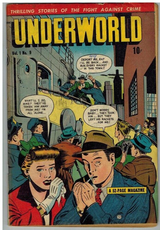 UNDERWORLD 9 GOOD July 1949 True Crime Stories COMICS BOOK