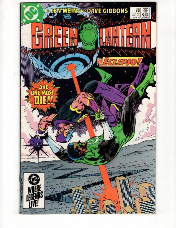 Green Lantern #186  ECLIPSO Appearance Copper Age DC / ID#554