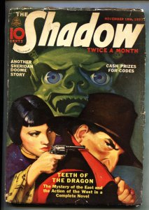 SHADOW 1937 Nov 15 // STREET AND SMITH // RARE PULP MAGAZINE