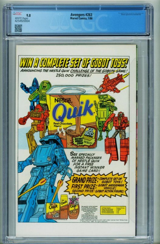 AVENGERS #263 CGC graded 9.8-Jean Grey cocoon found 4254920004