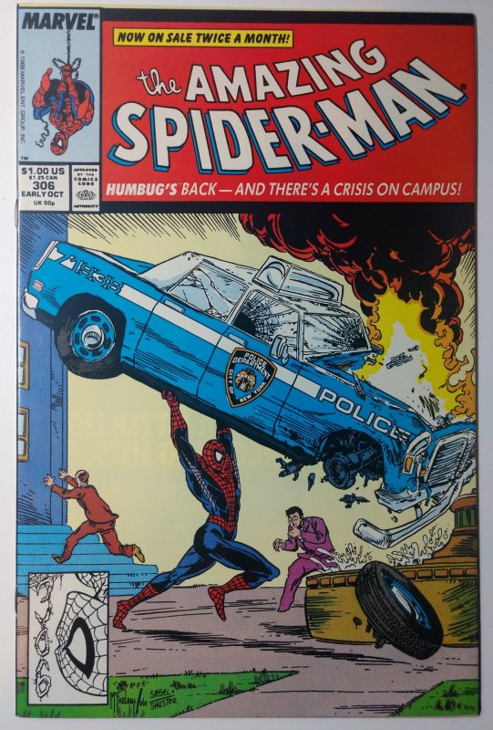 Amazing Spider-Man #306 (9.0, 1988) Action Comics Homage Cover By Todd McFarlane