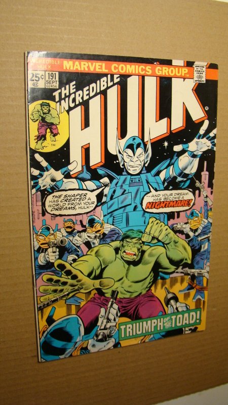 HULK 191 VS GLORIAN SHAPER OF WORLDS HERB TRIMPE ART BRONZE AGE MARVEL